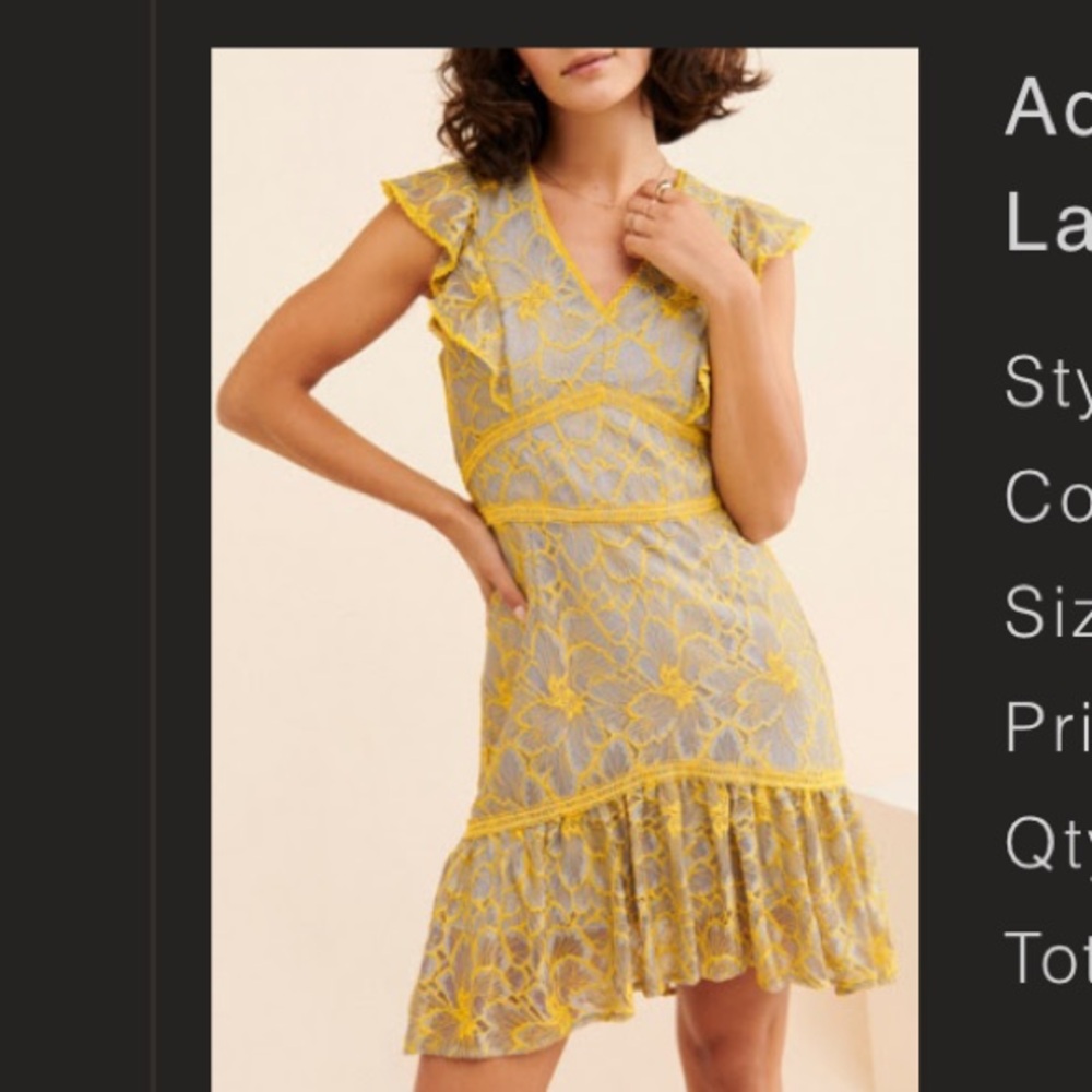 Adelyn Rae Yellow Ruffled Tiered Sundress